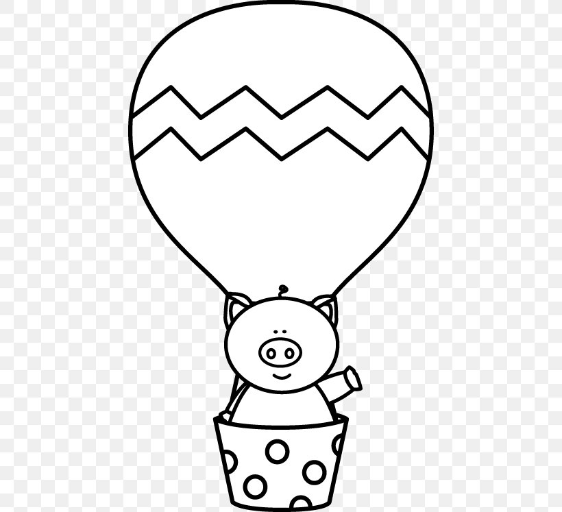 Clip Art Hot Air Balloon Image Graphics, PNG, 446x747px, Hot Air Balloon, Area, Balloon, Birthday, Black And White Download Free