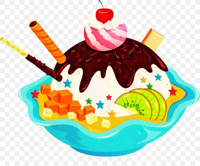 Ice Cream Dessert Sundae Food, PNG, 2244x1866px, Ice Cream, Baked Goods, Birthday Candle, Cake, Cake Decorating Supply Download Free
