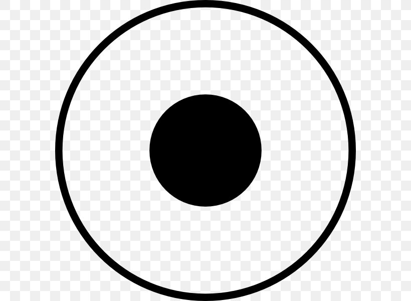 Circled Dot Disk Eye Clip Art, PNG, 600x600px, Circled Dot, Area, Black, Black And White, Disk Download Free