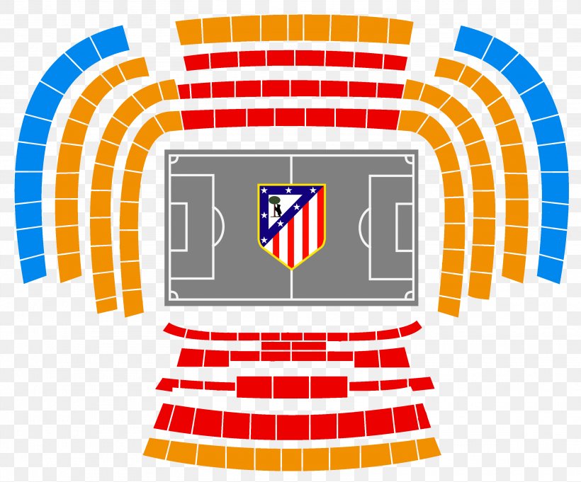 Vicente Calderón Stadium Atlético Madrid 2017–18 La Liga Football, PNG, 3124x2597px, Atletico Madrid, Aircraft Seat Map, Area, Bleacher, Brand Download Free
