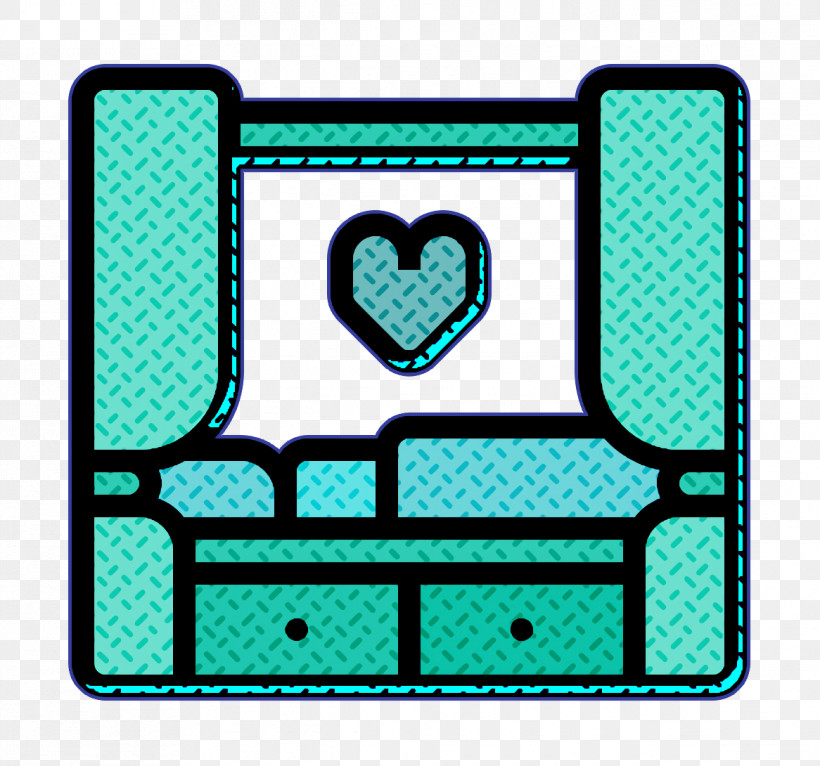 Wedding Icon Bed Icon, PNG, 1166x1090px, Wedding Icon, Aqua, Bed Icon, Rectangle, Square Download Free