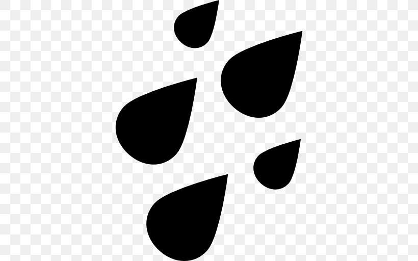 Raindrops, PNG, 512x512px, Drop, Black, Black And White, Leaf, Monochrome Download Free