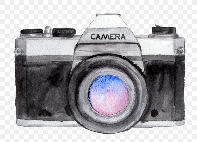 Camera Watercolor Painting Drawing Photographer Photography, PNG, 2803x2025px, Camera, Camera Accessory, Camera Lens, Cameras Optics, Digital Camera Download Free