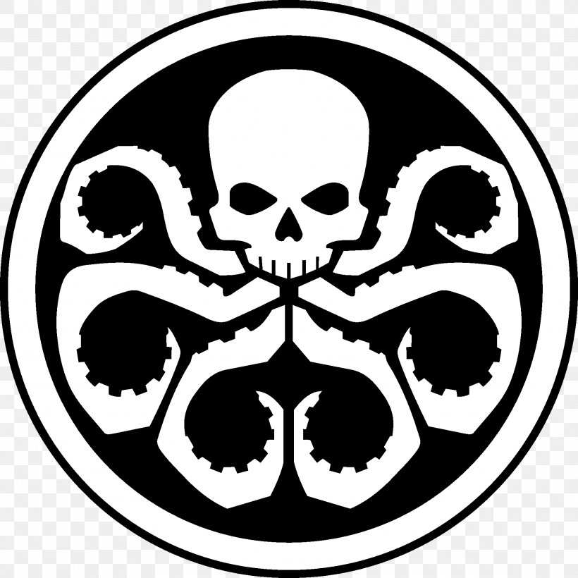 Red Skull Captain America Lernaean Hydra, PNG, 1935x1935px, Red Skull, Agents Of Shield, Black And White, Bone, Captain America Download Free