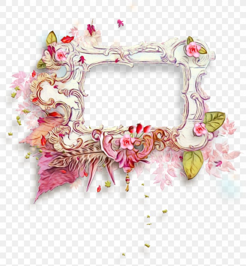 Watercolor Floral Frame, PNG, 1000x1080px, Watercolor, Floral Design, Flower, Heart, Paint Download Free