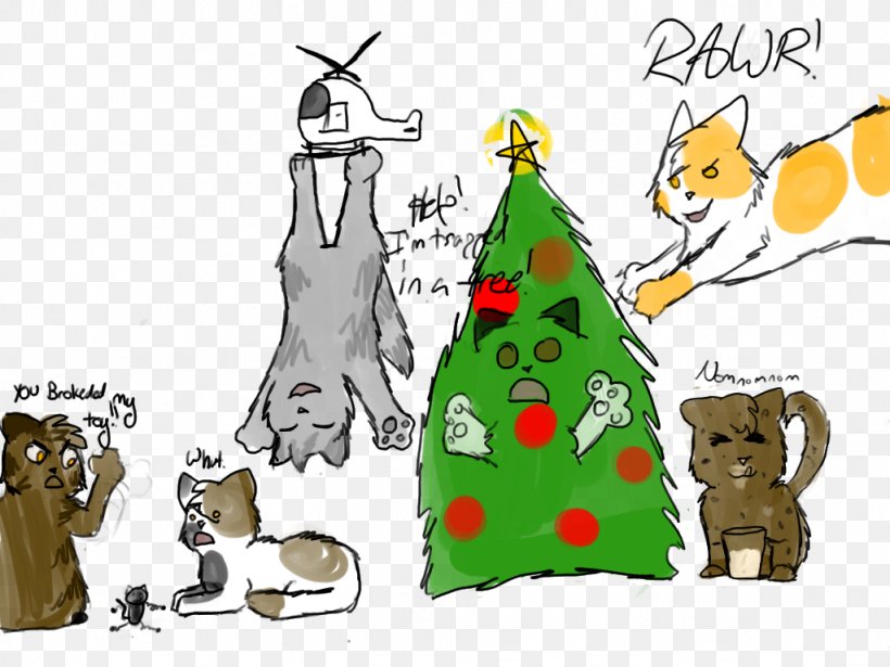 Christmas Tree Christmas Ornament Canidae Dog, PNG, 1024x768px, Christmas Tree, Canidae, Carnivoran, Cartoon, Character Download Free