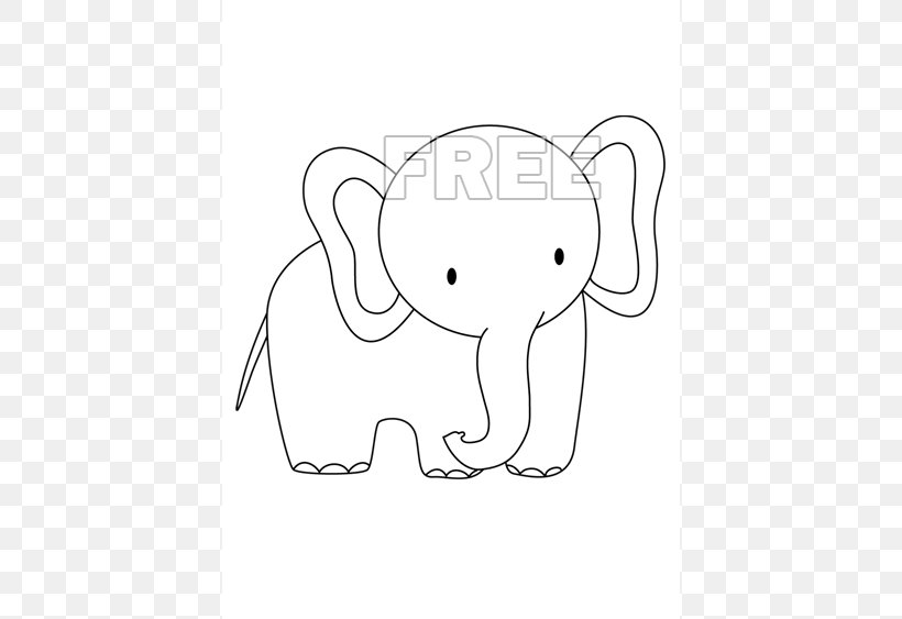 Indian Elephant African Elephant Clip Art, PNG, 416x563px, Watercolor, Cartoon, Flower, Frame, Heart Download Free