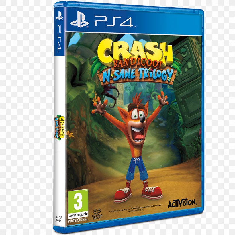 Crash Bandicoot N. Sane Trilogy PlayStation 4 Video Game, PNG, 1200x1200px, Crash Bandicoot N Sane Trilogy, Action Figure, Crash Bandicoot, Fictional Character, Figurine Download Free