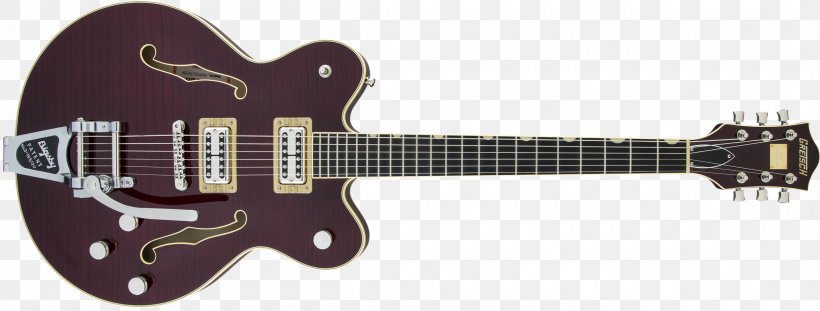 Gretsch Bigsby Vibrato Tailpiece Electric Guitar Semi-acoustic Guitar, PNG, 2400x911px, Gretsch, Acoustic Electric Guitar, Acoustic Guitar, Archtop Guitar, Bigsby Vibrato Tailpiece Download Free
