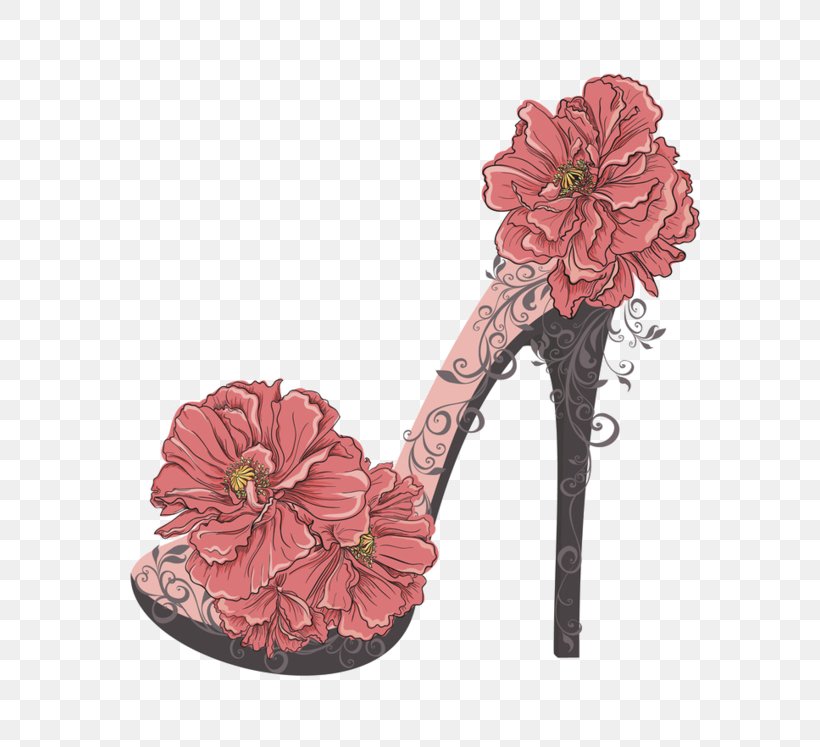 High-heeled Shoe Vector Graphics Image Illustration, PNG, 600x747px, Watercolor, Cartoon, Flower, Frame, Heart Download Free