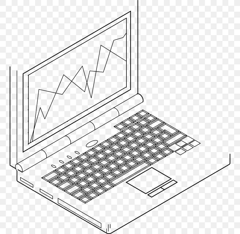 Laptop Clip Art, PNG, 800x800px, Laptop, Area, Black And White, Computer, Diagram Download Free