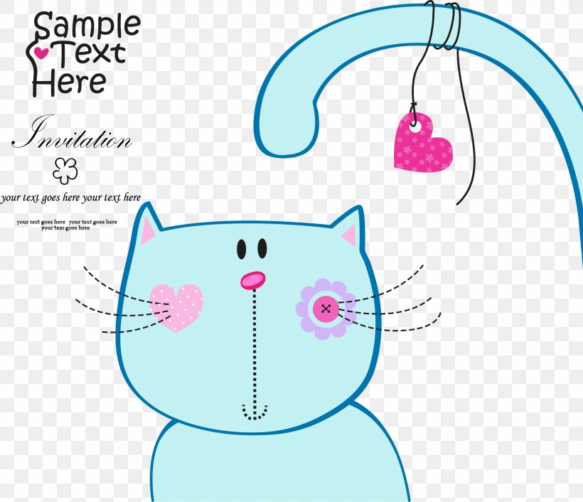 Vector Cat, PNG, 1957x1685px, Watercolor, Cartoon, Flower, Frame, Heart Download Free