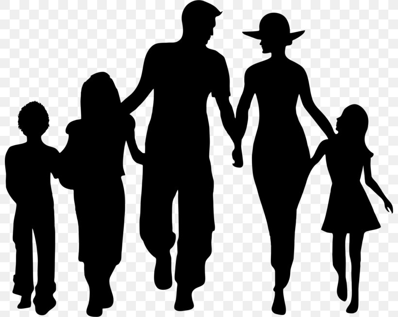 Family Silhouette Clip Art, PNG, 800x653px, Family, Art, Black And White, Child, Drawing Download Free