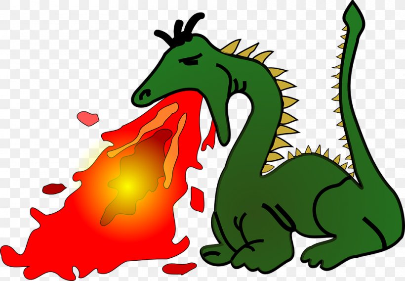 Fire Breathing Dragon Clip Art, PNG, 960x665px, Fire Breathing, Cartoon, Dragon, Fictional Character, Fire Download Free