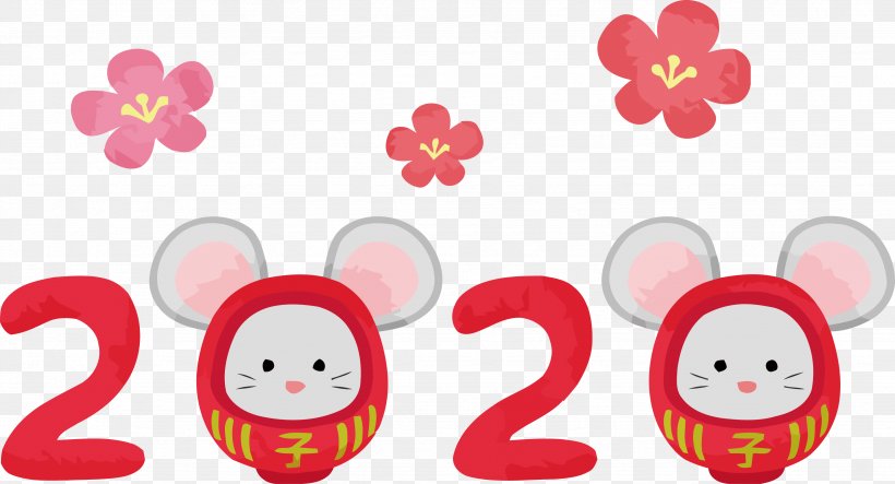 Happy New Year 2020 New Years 2020 2020, PNG, 3479x1880px, 2020, Happy New Year 2020, New Years 2020, Pink, Smile Download Free