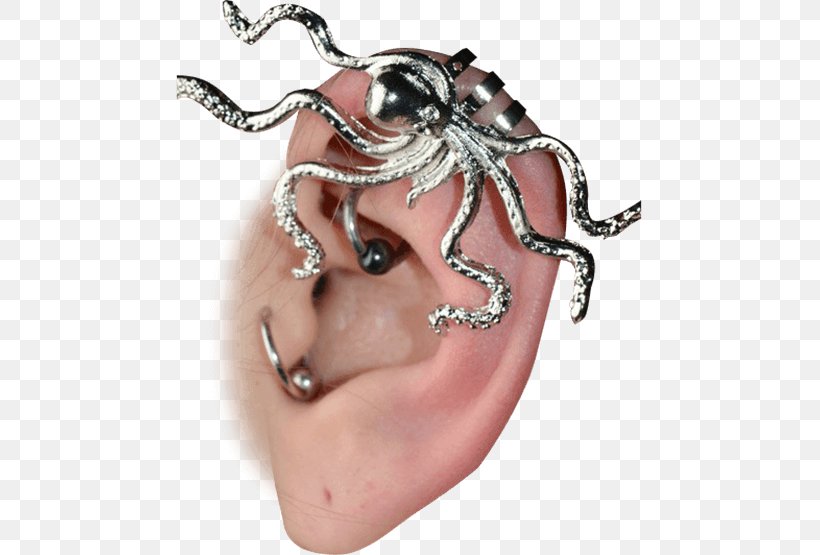 Octopus Charms & Pendants Necklace Body Jewellery, PNG, 555x555px, Octopus, Body Jewellery, Body Jewelry, Chain, Charms Pendants Download Free