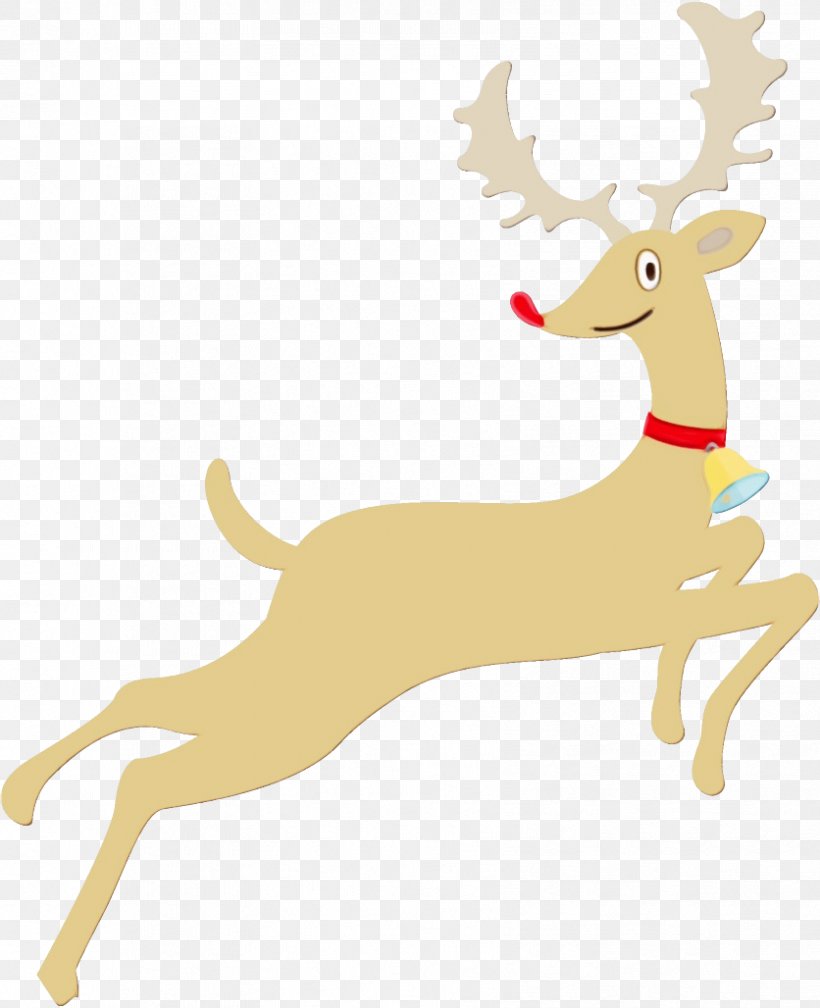 Reindeer, PNG, 836x1028px, Watercolor, Animal Figure, Deer, Fawn, Paint Download Free