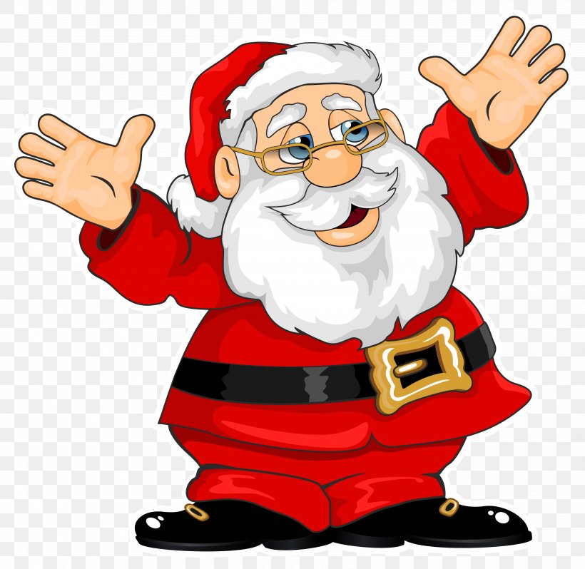 Santa Claus Christmas Greeting Card Gift Clip Art, PNG, 3670x3574px, Santa Claus, Art, Cartoon, Christmas, Christmas Card Download Free