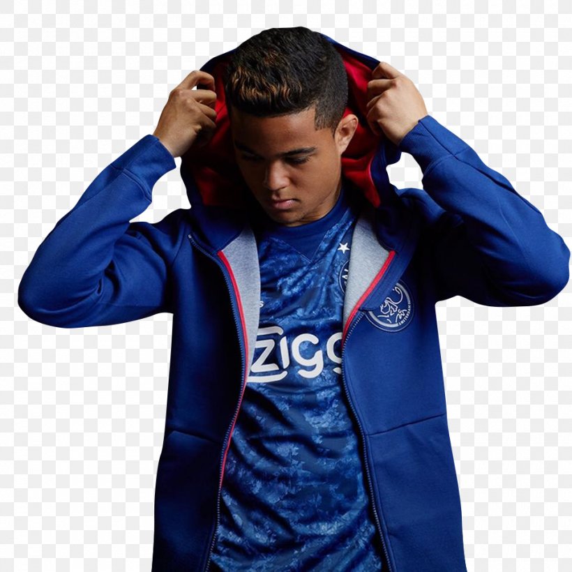 Justin Kluivert AFC Ajax 1994–95 UEFA Champions League Hoodie PEC Zwolle, PNG, 960x960px, 2017, 2018, Justin Kluivert, Afc Ajax, Blue Download Free