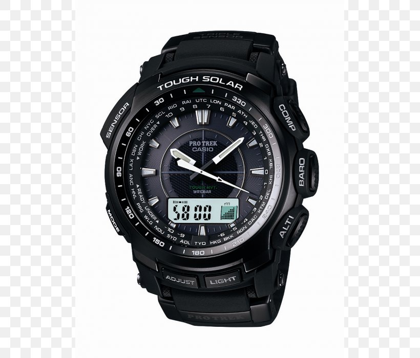 Pro Trek Watch Casio Tough Solar Illuminator, PNG, 700x700px, Watch, Brand, Casio, Chronograph, Discounts And Allowances Download Free