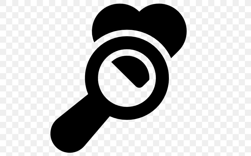 Magnifying Glass Heart, PNG, 512x512px, Magnifying Glass, Black And White, Brand, Chart, Computer Software Download Free