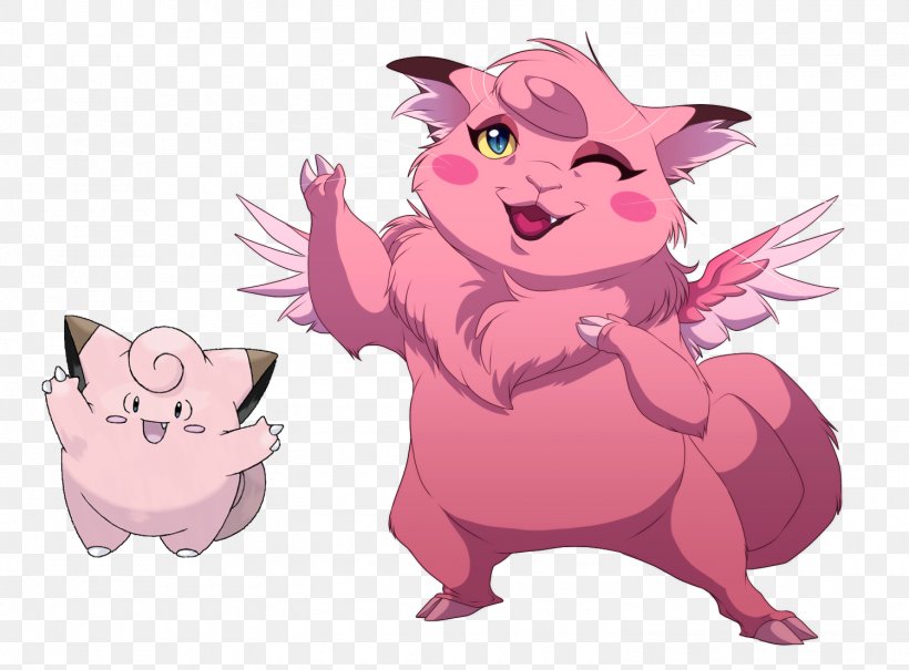 Pokémon X And Y Clefairy Cleffa Clefable, PNG, 1500x1107px, Watercolor, Cartoon, Flower, Frame, Heart Download Free