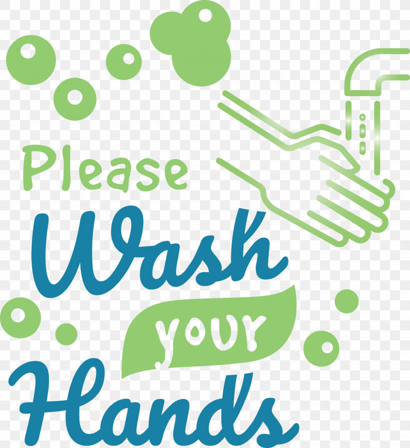 Wash Hands Washing Hands Virus, PNG, 2748x3000px, Wash Hands, Behavior, Green, Line, Logo Download Free