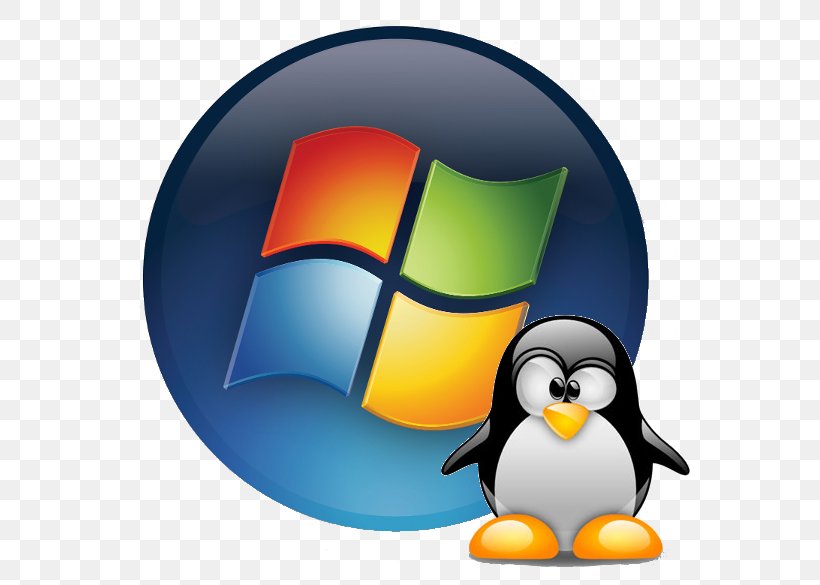 Windows 7 Microsoft Windows XP Windows Vista, PNG, 587x585px, Windows 7, Beak, Bird, Computer, Computer Software Download Free