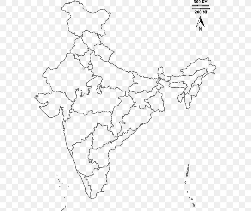 India Blank Map Mapa Polityczna World Map, PNG, 595x689px, India, Area, Artwork, Black And White, Blank Map Download Free