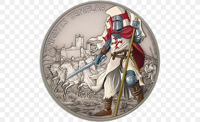 Silver Coin History Of The Knights Templar, PNG, 500x500px, Silver Coin, Australian Twodollar Coin, Bullion, Coin, Coin Collecting Download Free