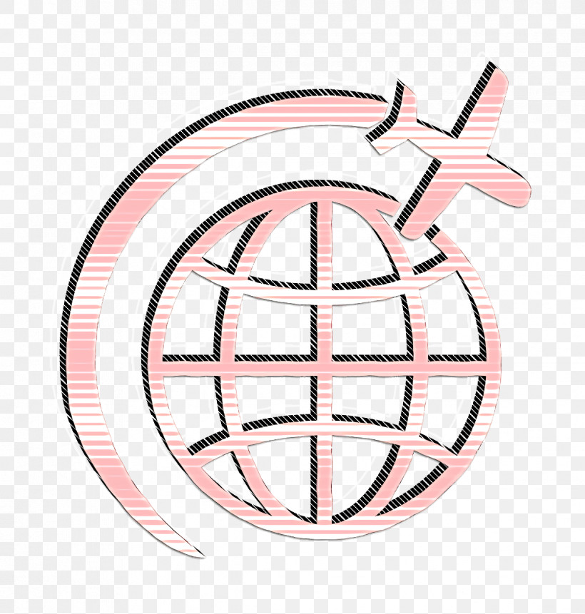 Airplane Flight In Circle Around Earth Icon Transport Icon Tourism Icon, PNG, 1222x1284px, Transport Icon, Earth Icons Icon, Geometry, Line, M Download Free
