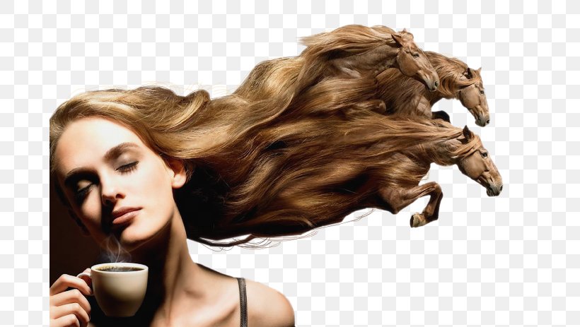 Coffee Photo Manipulation, PNG, 680x463px, Coffee, Advertising, Brown Hair, Fantasy Girl, Giphy Download Free