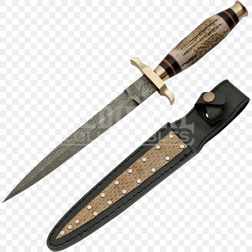 Knife Damascus Blade Dagger Weapon, PNG, 850x850px, Knife, Antler, Blade, Bowie Knife, Cold Weapon Download Free