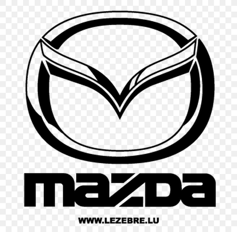 Logo Mazda Motor Corporation Car Sticker Decal, PNG, 800x800px, Logo, Artwork, Automotive Design, Black And White, Brand Download Free