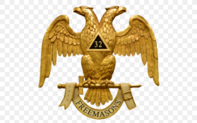 Supreme Council, Scottish Rite Freemasonry Tulsa Scottish Rite Masonic Lodge, PNG, 512x512px, Scottish Rite, Badge, Bird Of Prey, Brass, Eagle Download Free