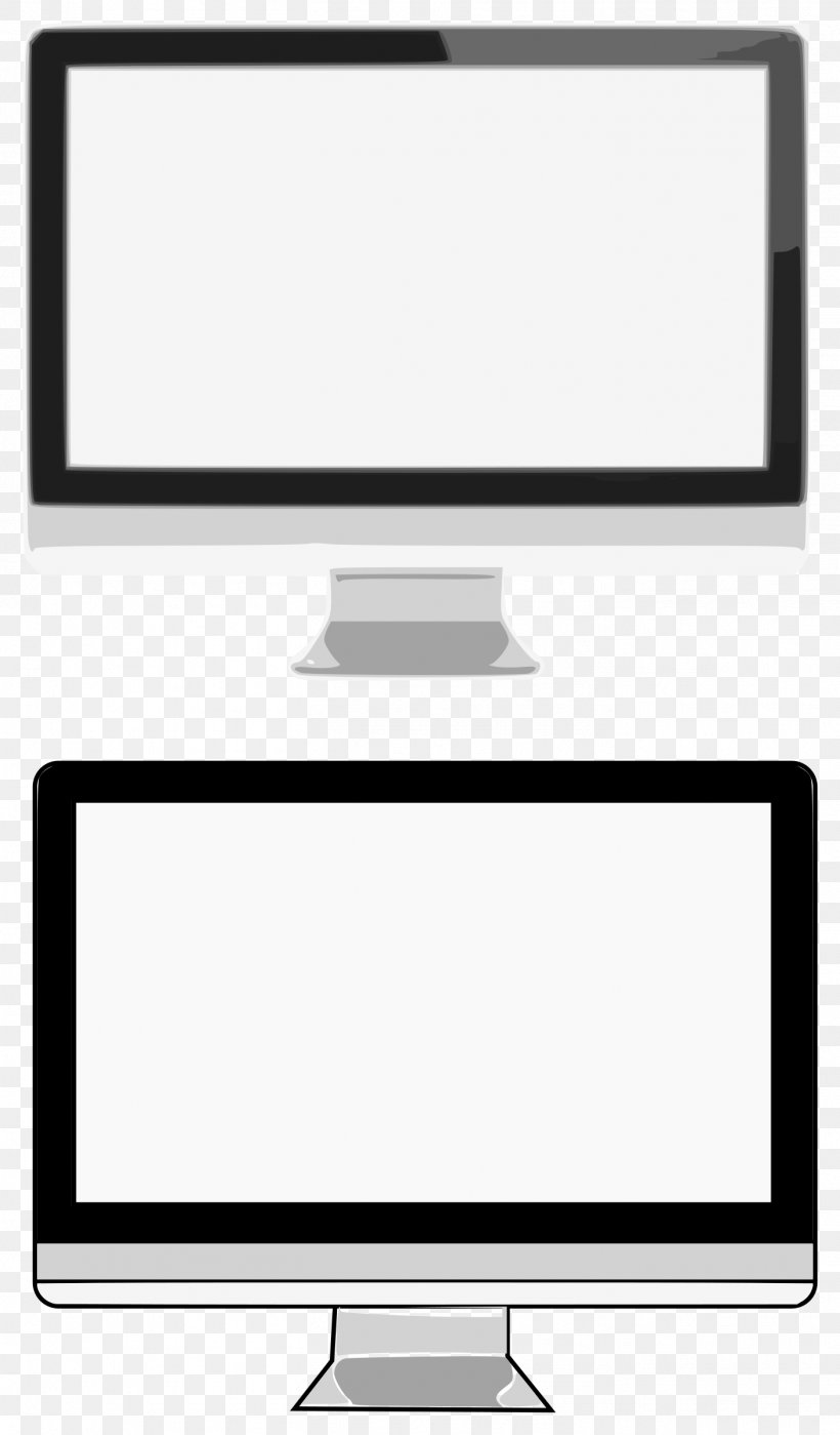 Computer Monitors Display Device Clip Art, PNG, 1406x2400px, Computer Monitors, Area, Black And White, Brand, Cathode Ray Tube Download Free
