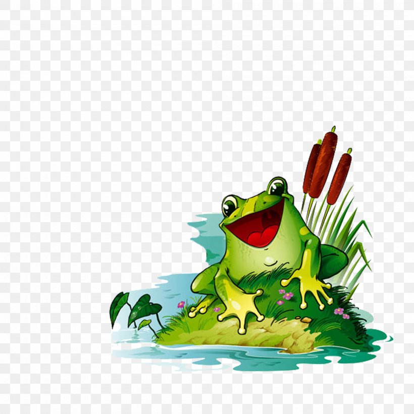 Frog Animation, PNG, 2000x2000px, Frog, Amphibian, Animation, Beak, Drawing Download Free