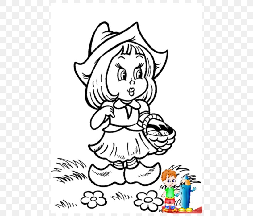 Little Red Riding Hood Wolf Mammal Fairy Tale Coloring Book, PNG, 700x700px, Watercolor, Cartoon, Flower, Frame, Heart Download Free