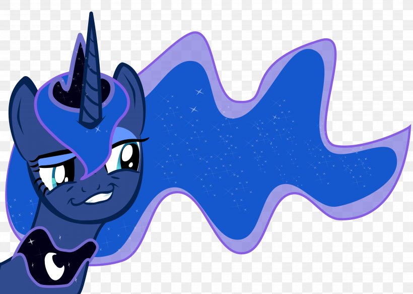Princess Luna Princess Celestia Rarity Twilight Sparkle Pony, PNG, 3502x2491px, Princess Luna, Blue, Cartoon, Deviantart, Electric Blue Download Free