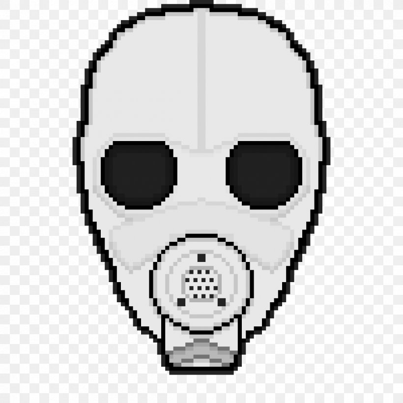 Air Filter Gas Mask Pixel Art Face, PNG, 1200x1200px, Air Filter, Atmosphere Of Earth, Bit, Black And White, Bone Download Free