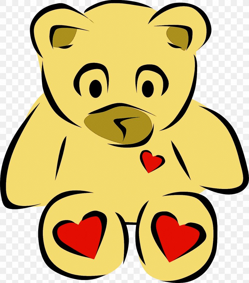 Teddy Bear, PNG, 1331x1511px, Yellow, Animal Figure, Bear, Cartoon, Sticker Download Free