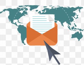 Send Email - World Map Globe Map Projection PNG
