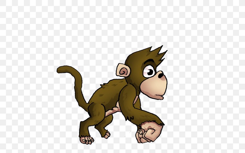 Monkey Animation Primate Clip Art, PNG, 512x512px, Monkey, Animation, Big Cats, Carnivoran, Cartoon Download Free