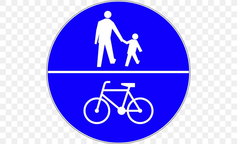 Poland Road Pedestrian Traffic Sign Bicycle, PNG, 500x500px, Poland, Area, Bicycle, Blue, Brand Download Free