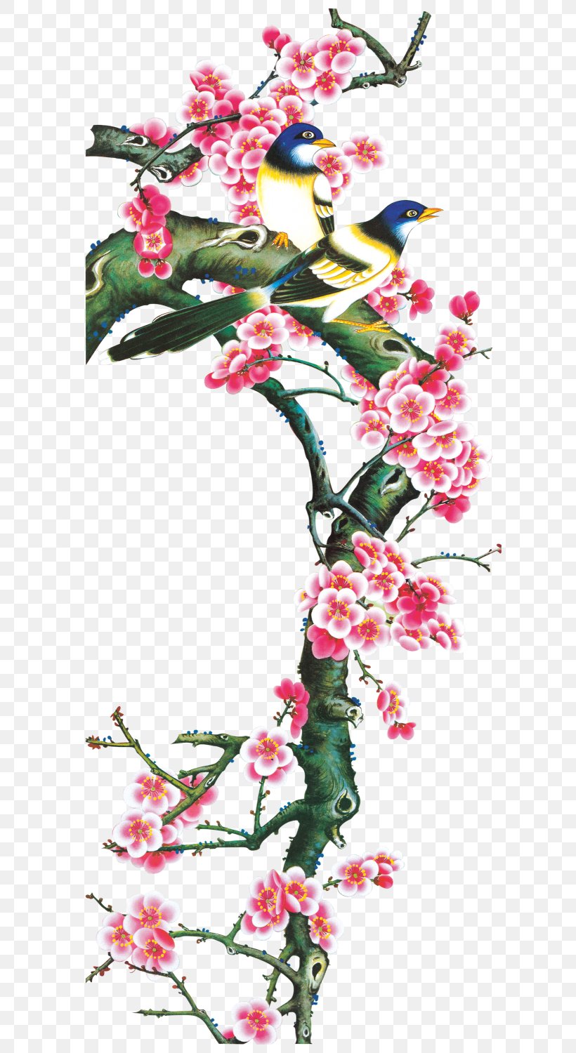 Paintings Plum Magpies, PNG, 1639x3000px, Four Gentlemen, Art, Bamboo, Bird And Flower Painting, Branch Download Free