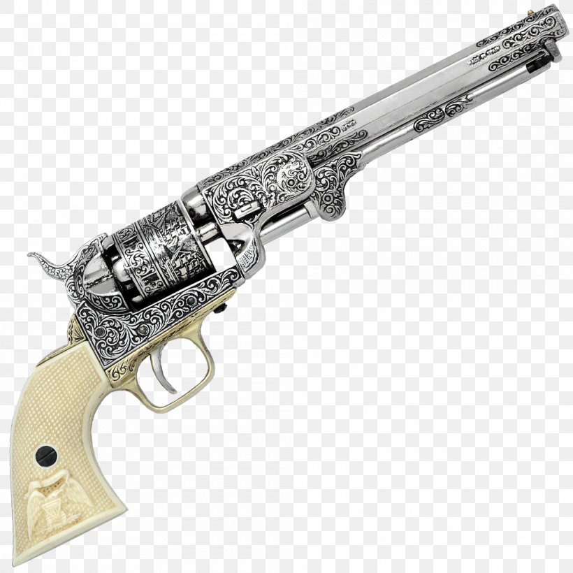 Revolver Firearm Pistol United States Trigger, PNG, 1000x1000px, Revolver, Air Gun, Airsoft, Colt 1851 Navy Revolver, Firearm Download Free