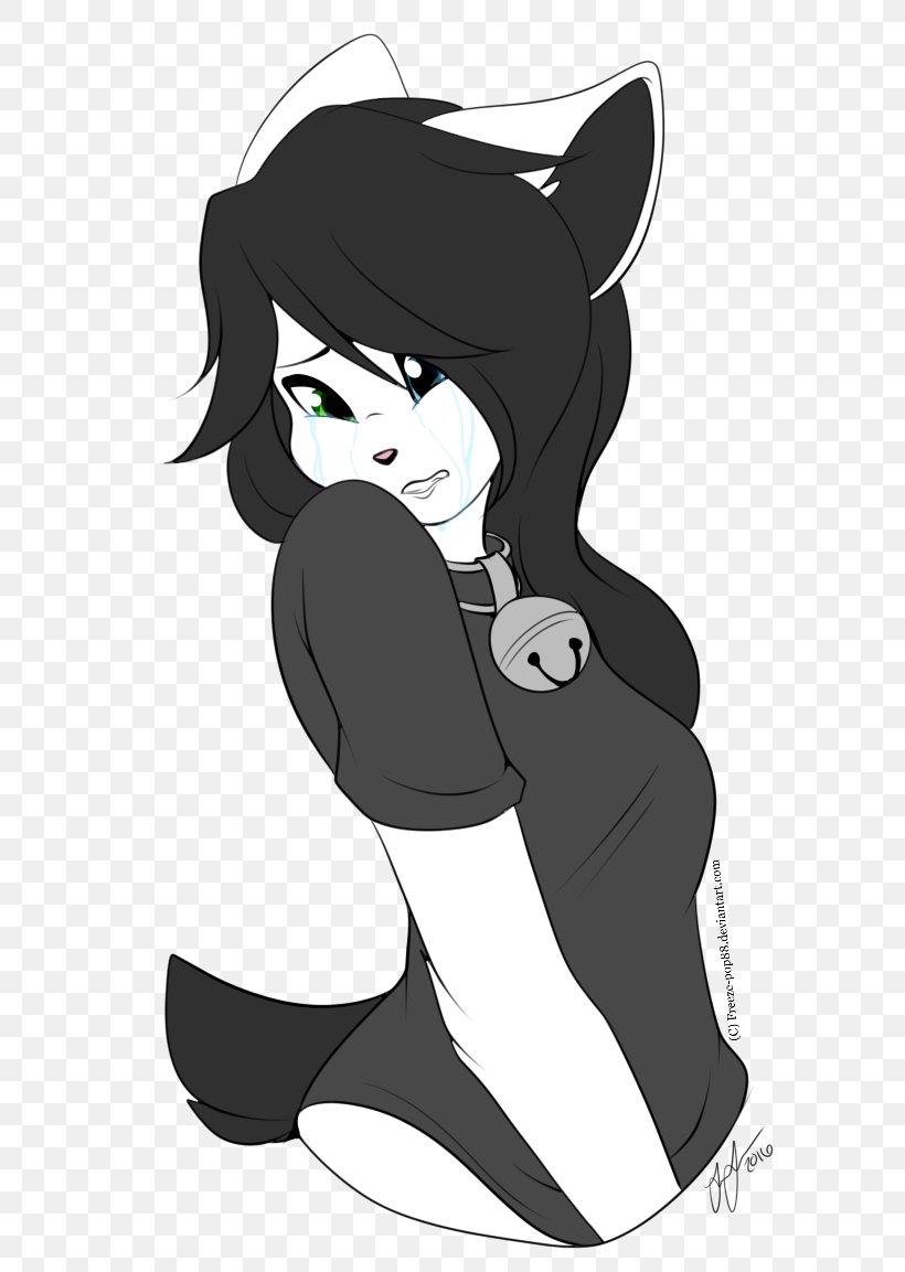 Cat Mammal Human Black Horse, PNG, 697x1153px, Cat, Art, Black, Black And White, Black Hair Download Free