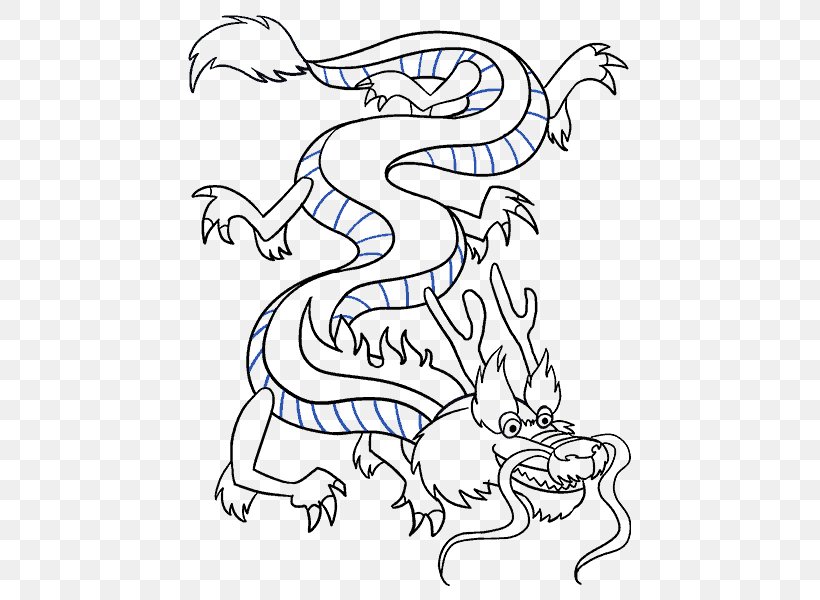 Chinese Dragon China Drawing Line Art, PNG, 678x600px, Chinese Dragon, Area, Art, Artwork, Black And White Download Free
