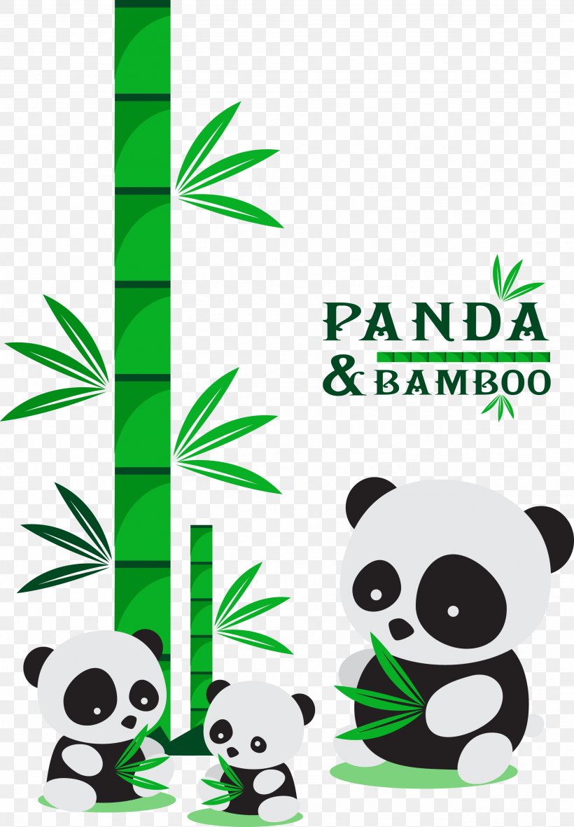 Giant Panda Green Bamboo Illustration, PNG, 2582x3719px, Giant Panda, Area, Bamboo, Bear, Cartoon Download Free
