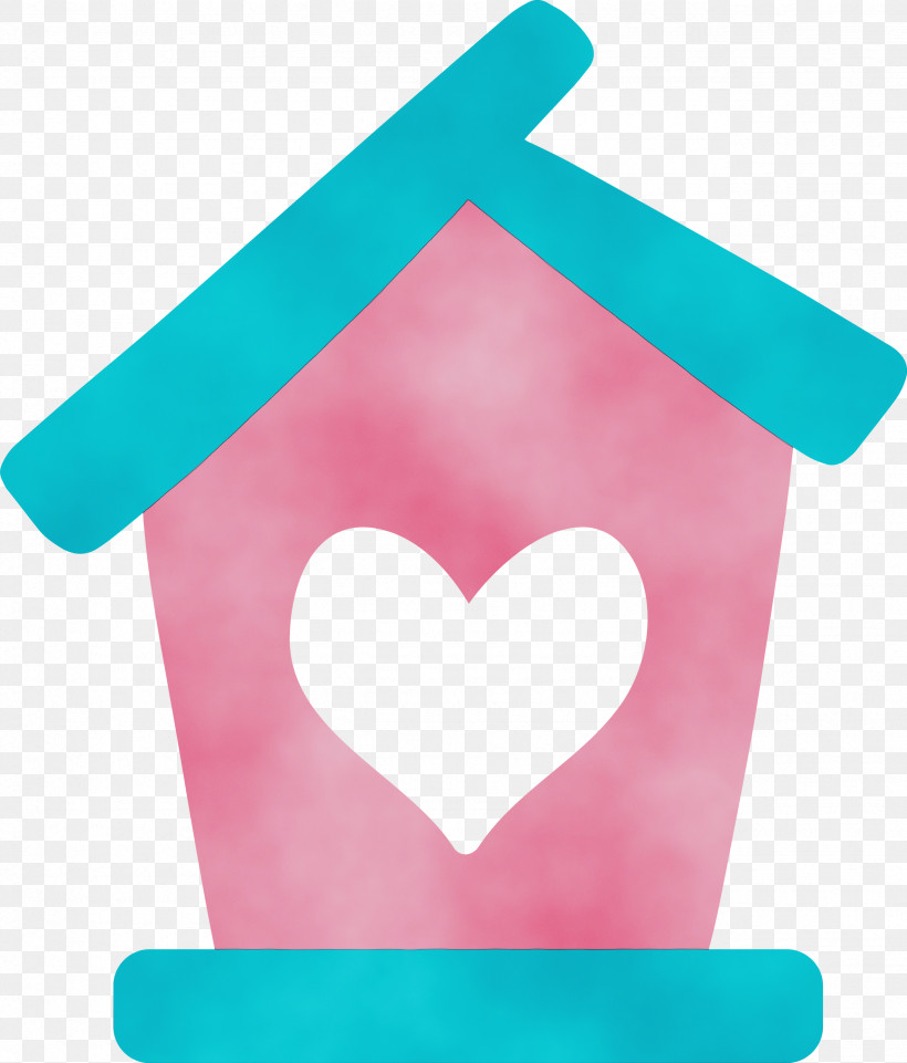 Turquoise Teal Pink Heart Aqua, PNG, 2558x3000px, Bird House, Aqua, Heart, Paint, Pink Download Free